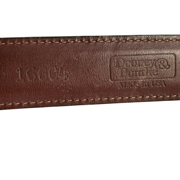 Dooney & Bourke Brown Glove Leather Belt Women's Size 34 Vintage Brass - Picture 7 of 7